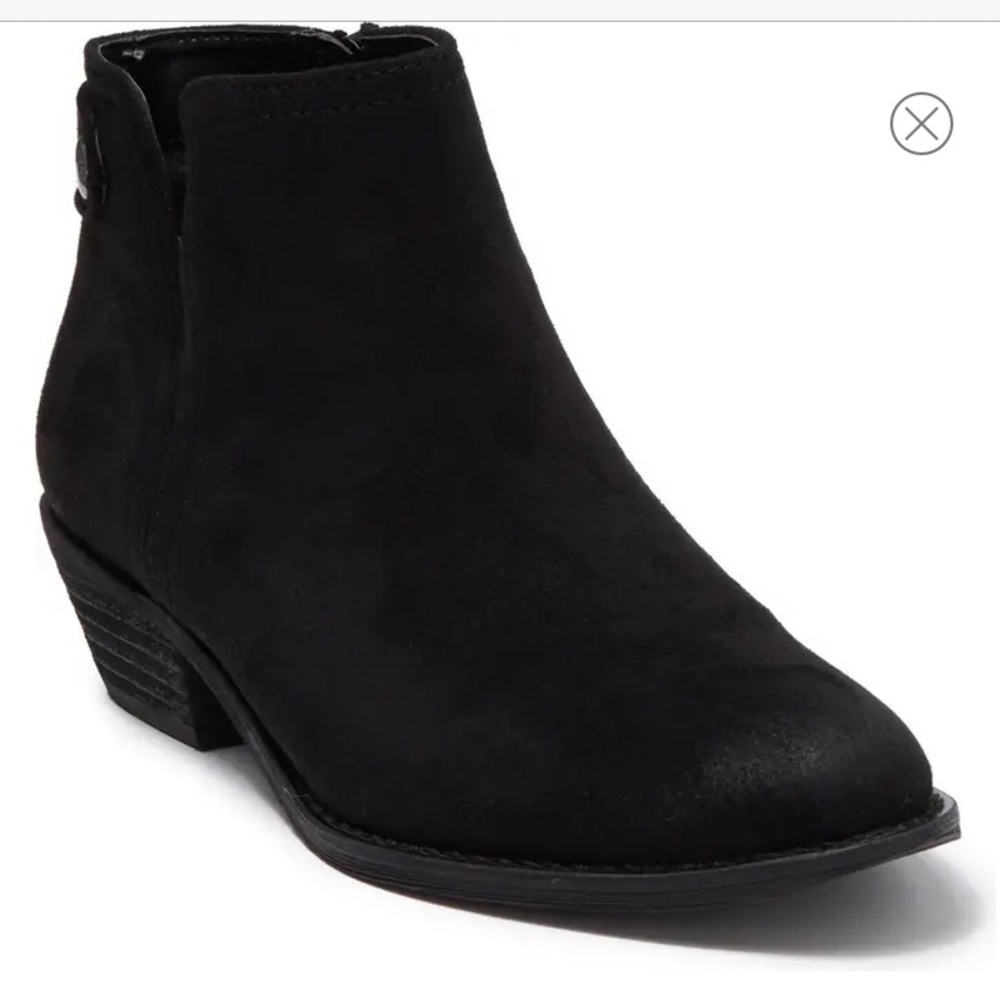 Zodiac Black Suede Minimal Ankle Boot Size 8.5